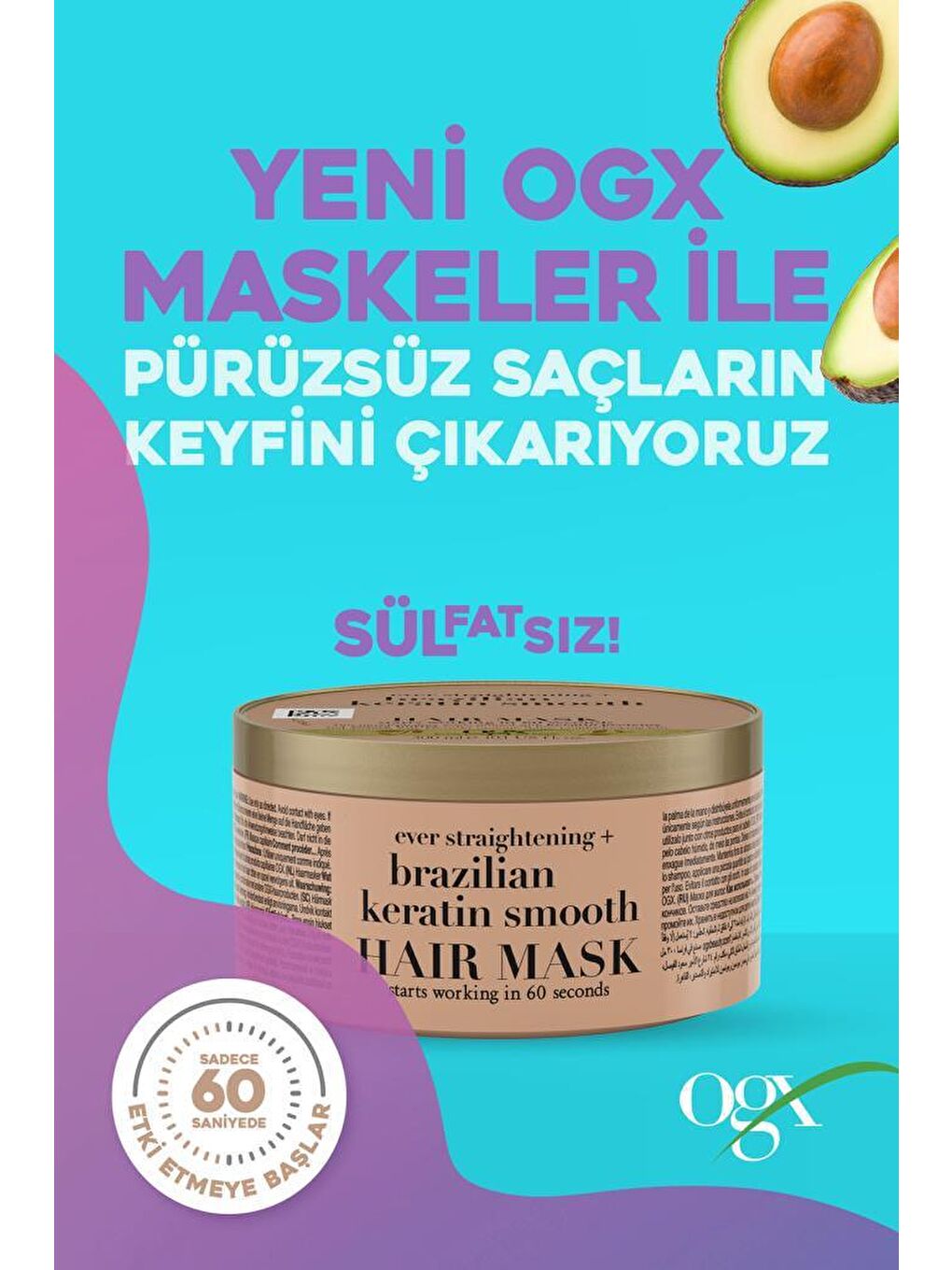 OGX Renksiz Brazilian Kreatin Saç Maskesi 300 ml - 2