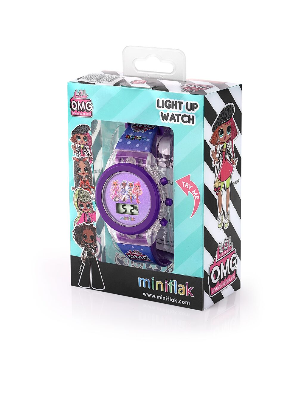 LOL Surprise! Lisanslı OMG7001 Mor Işıklı Çocuk Saati-1