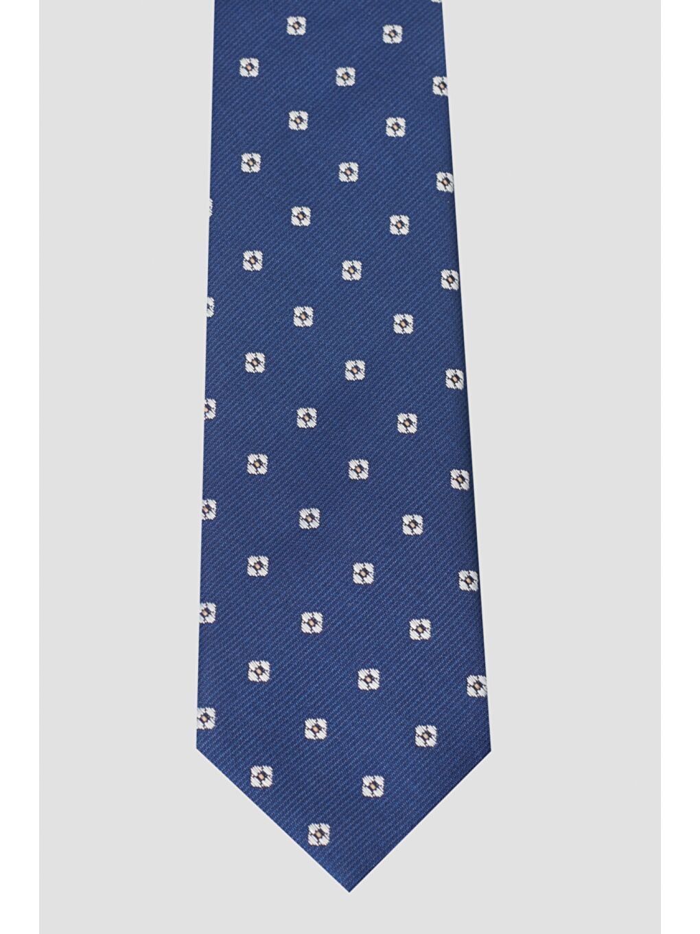 Erkek Lacivert Desenli Lacivert Kravat-1