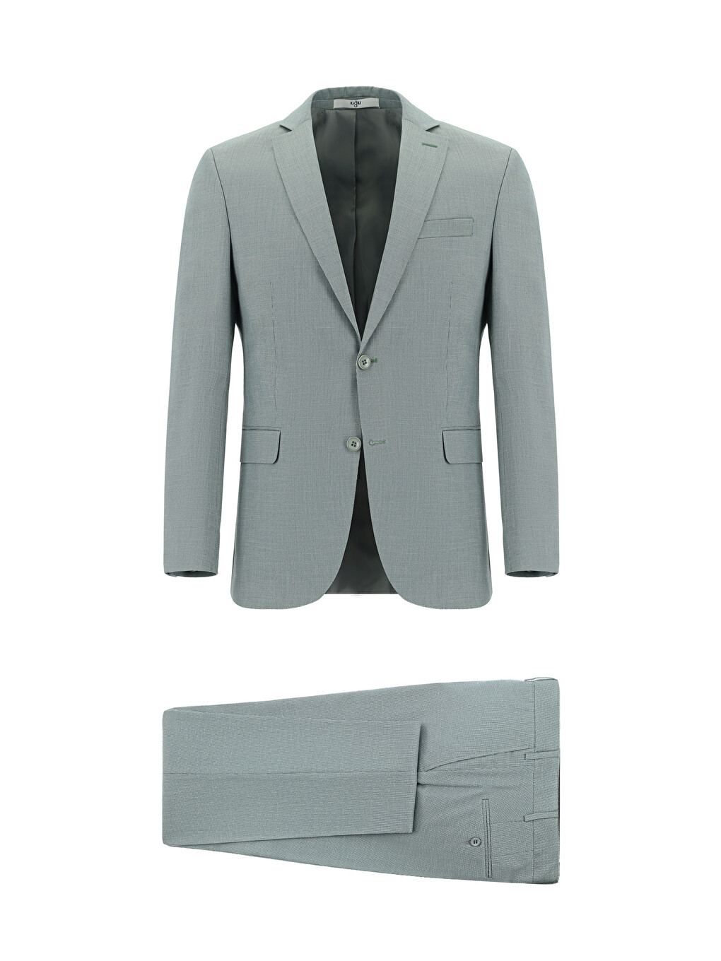 Yeşil Super Slim Fit Ekstra Dar Kesim Klasik Desenli Takım Elbise