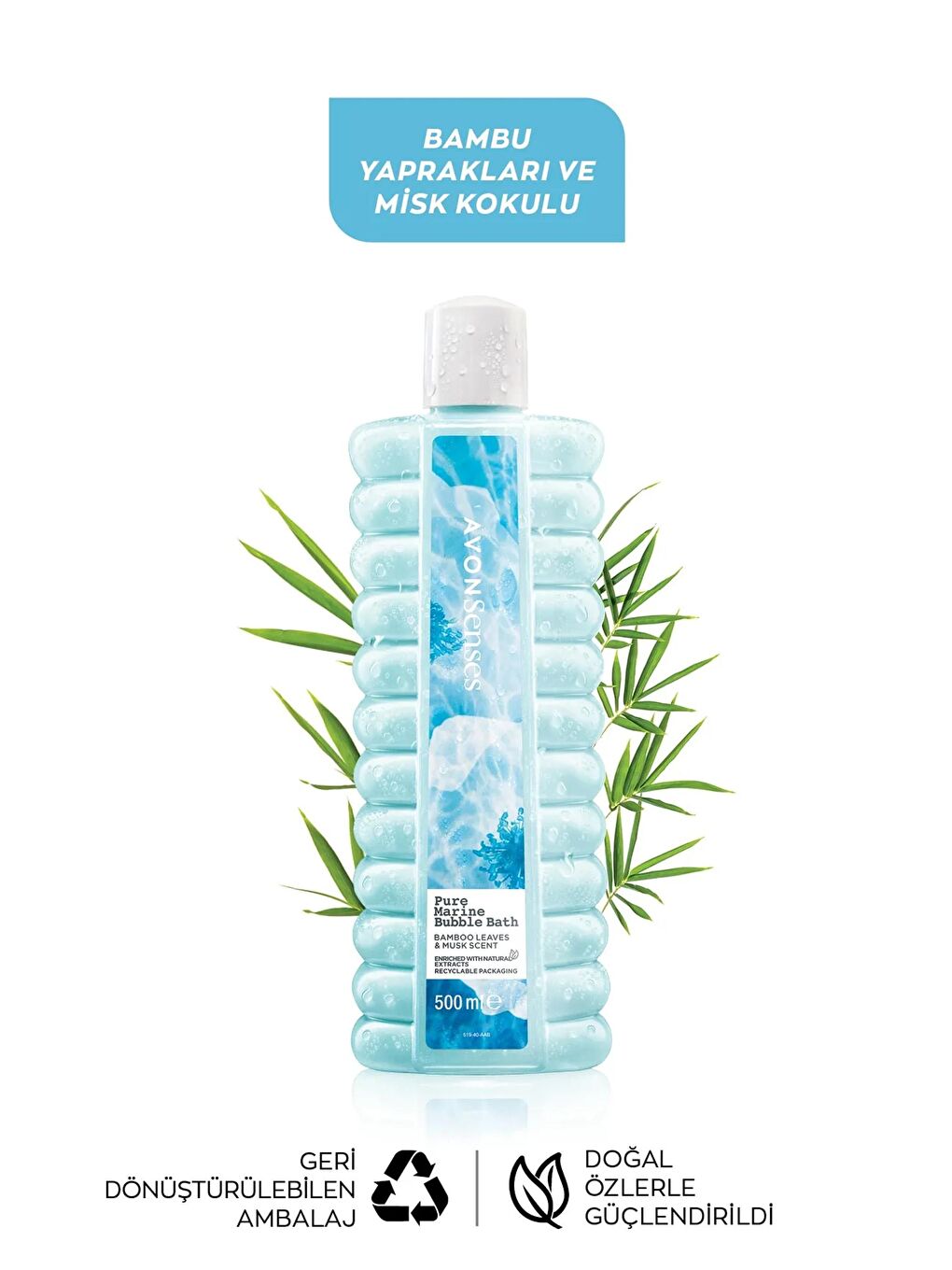 AVON Renksiz Misk Bergamot ve Bambu Kokulu Banyo Köpüğü 500 Ml. Üçlü Set - 2