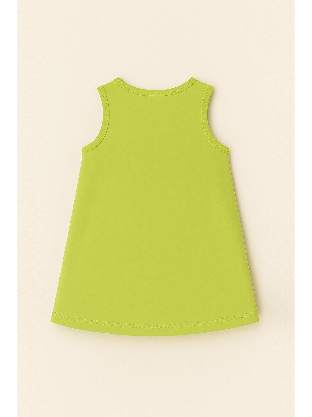 Kız Çocuk %100 Pamuklu Baskılı Elbise - Yeşil (3-4 Yaş - 8-9 Yaş)-3