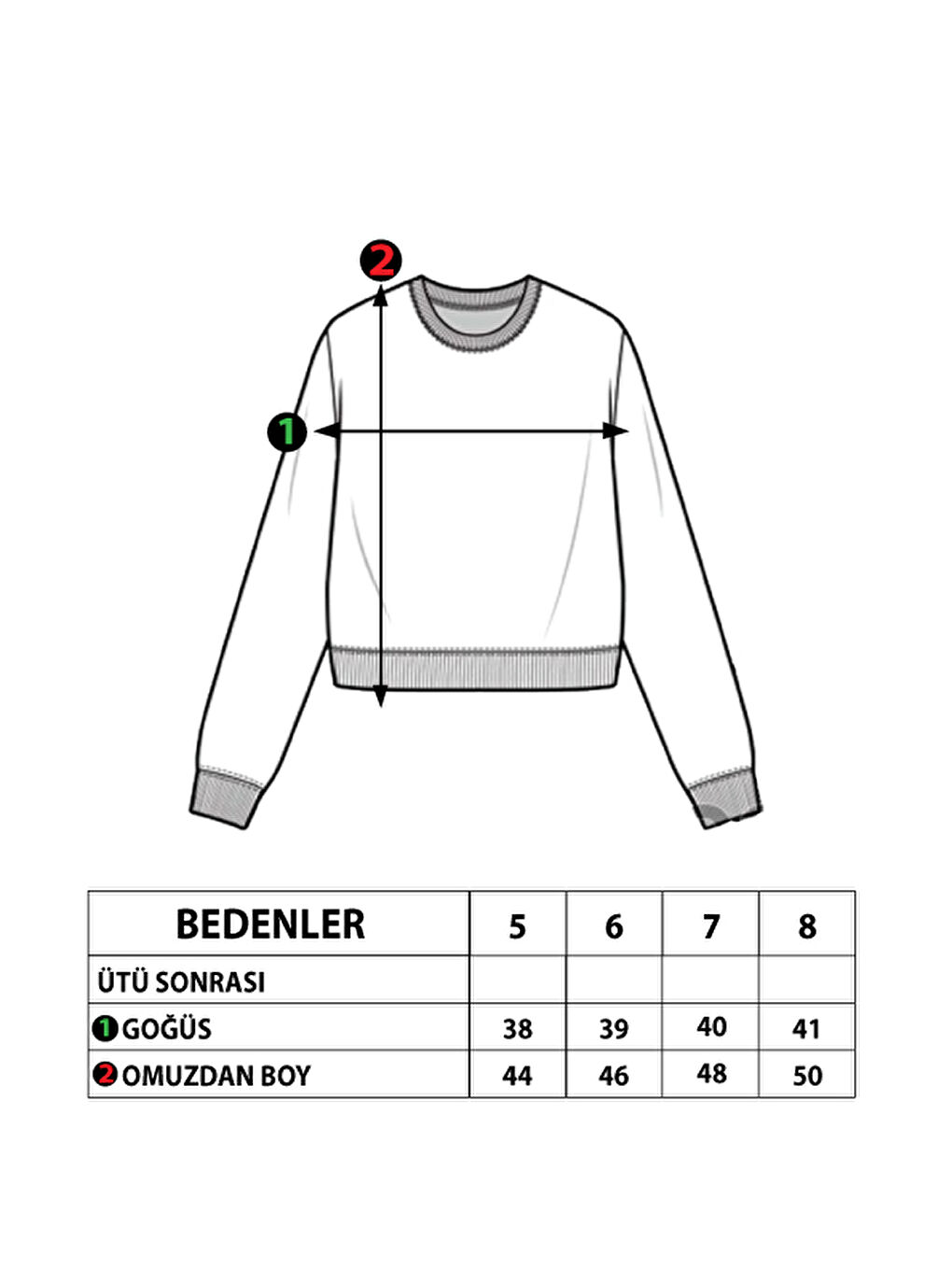 Toontoykids Yeşil Kız Çocuk Baskılı Sweatshirt - 1