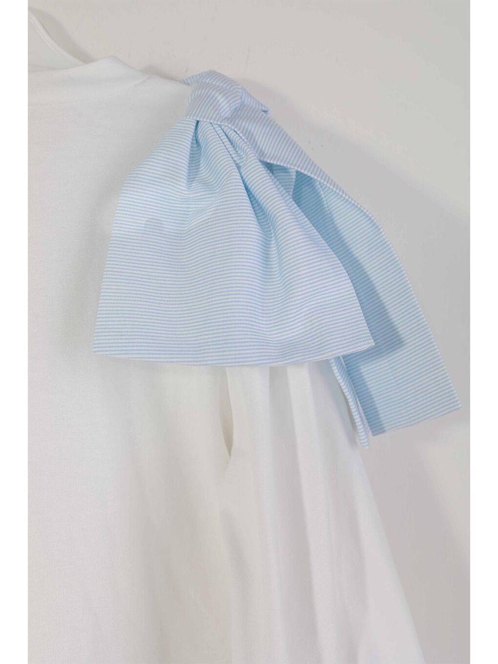 Ekru Kız Çocuk Kurdela Detaylı Uzun Kollu Tişört (3-4 Yaş 8-9 Yaş)-2