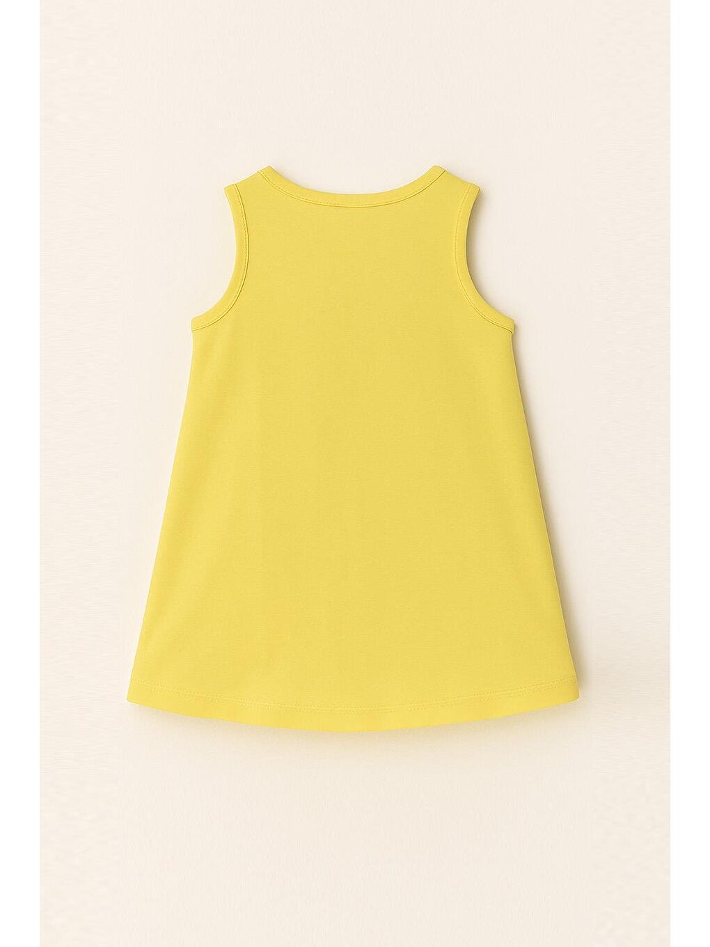 Kız Çocuk %100 Pamuklu Baskılı Elbise - Sarı (3-4 Yaş - 8-9 Yaş)-3