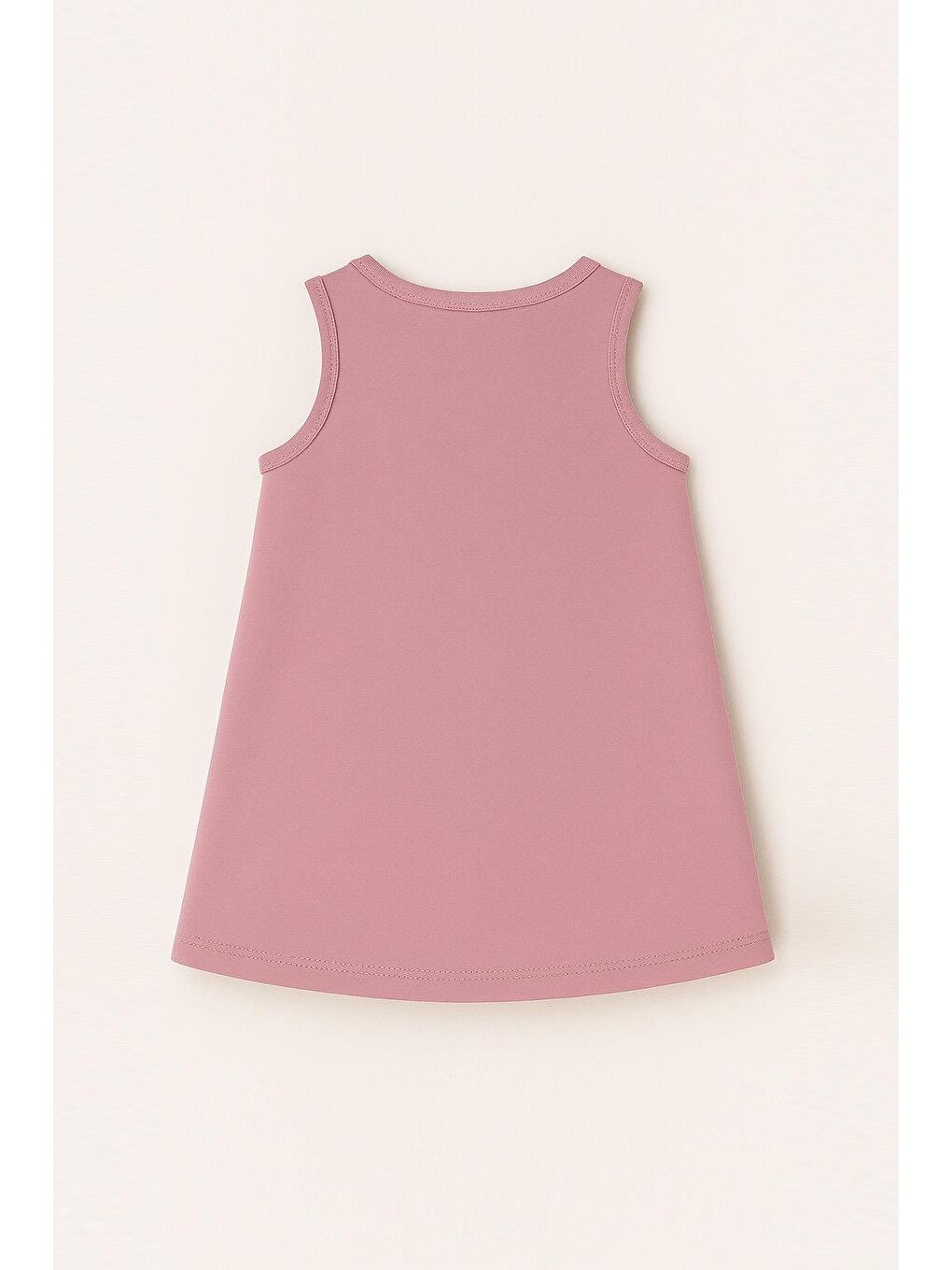 Kız Çocuk %100 Pamuklu Baskılı  Elbise - Pembe  (3-4 Yaş - 8-9 Yaş)-3