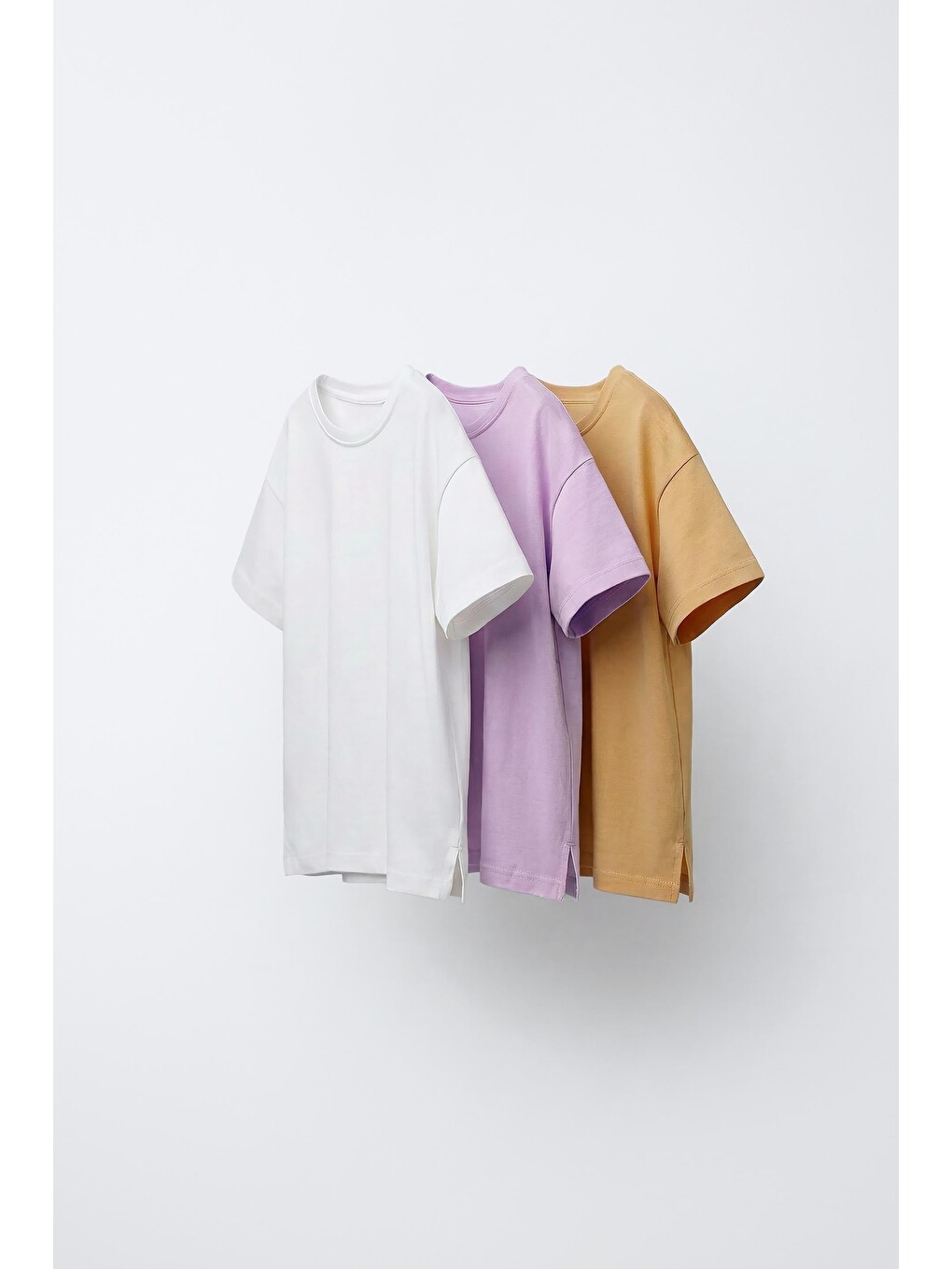 Karışık Kız Çocuk Pamuklu Basic T-shirt 3'lü Set
