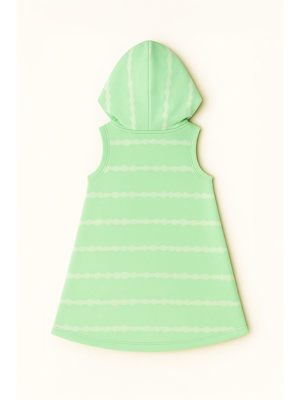 Kız Çocuk Yeşil Batikli Elbise (3-4 Yaş 8-9 Yaş)-3