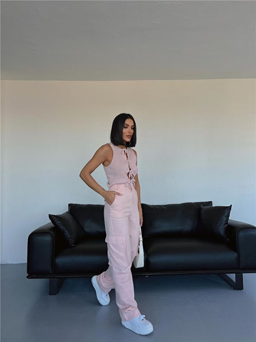 Pembe KARGO PANTOLON - Somon-1