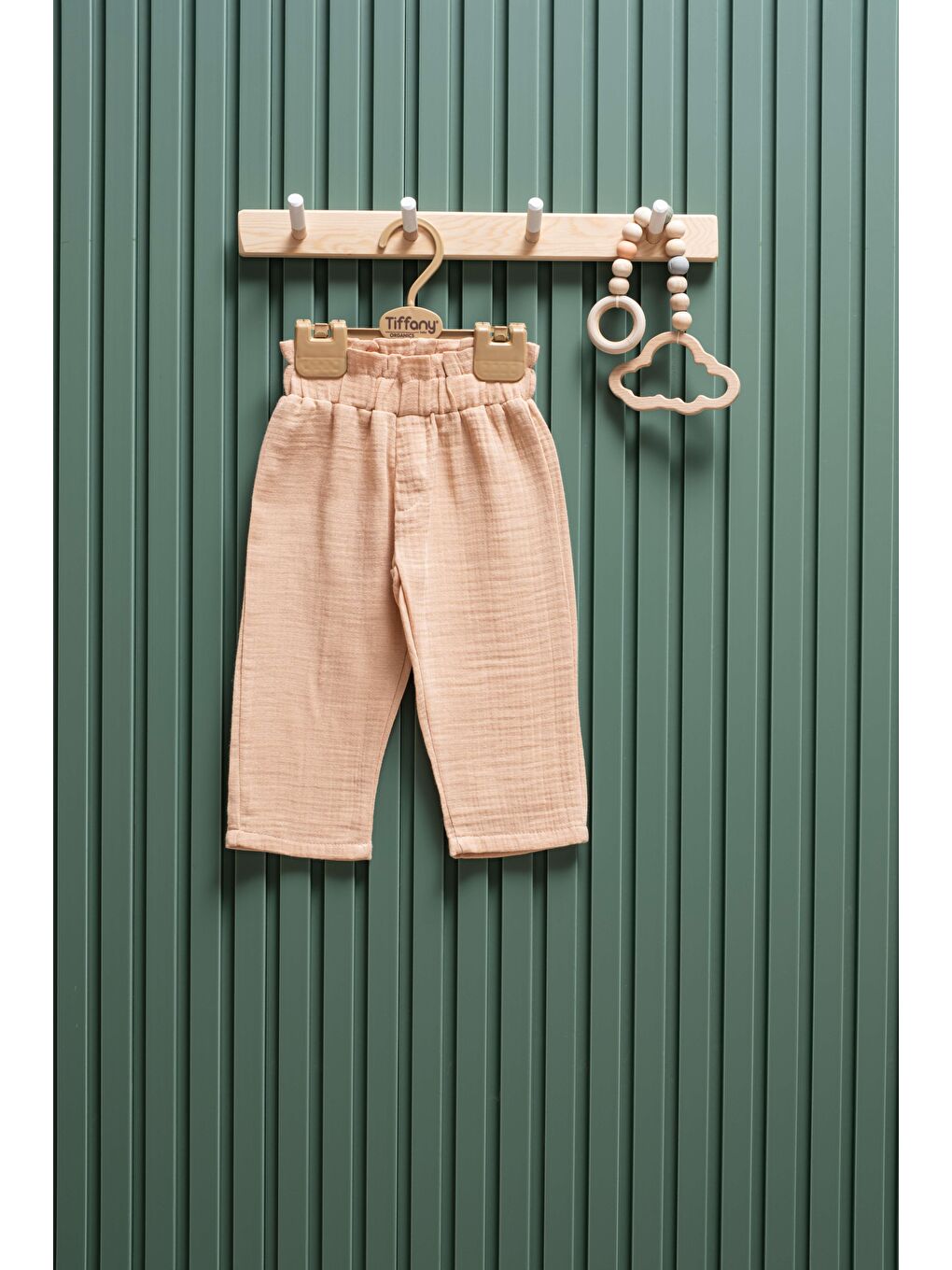 Bej Kız Bebek Müslin Fırfırlı Alt 6 Ay 3 Yaş %100 Pamuk