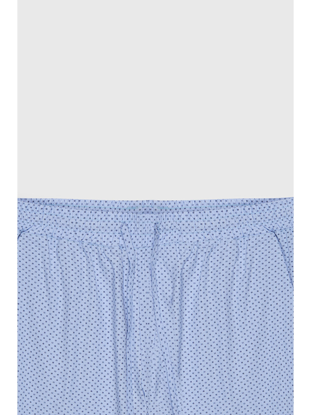 Erkek Lacivert-Mavi 2'li %100 Pamuk Slim Fit Dar Kesim Bisiklet Yaka Desenli Cepli Pijama Şort-3