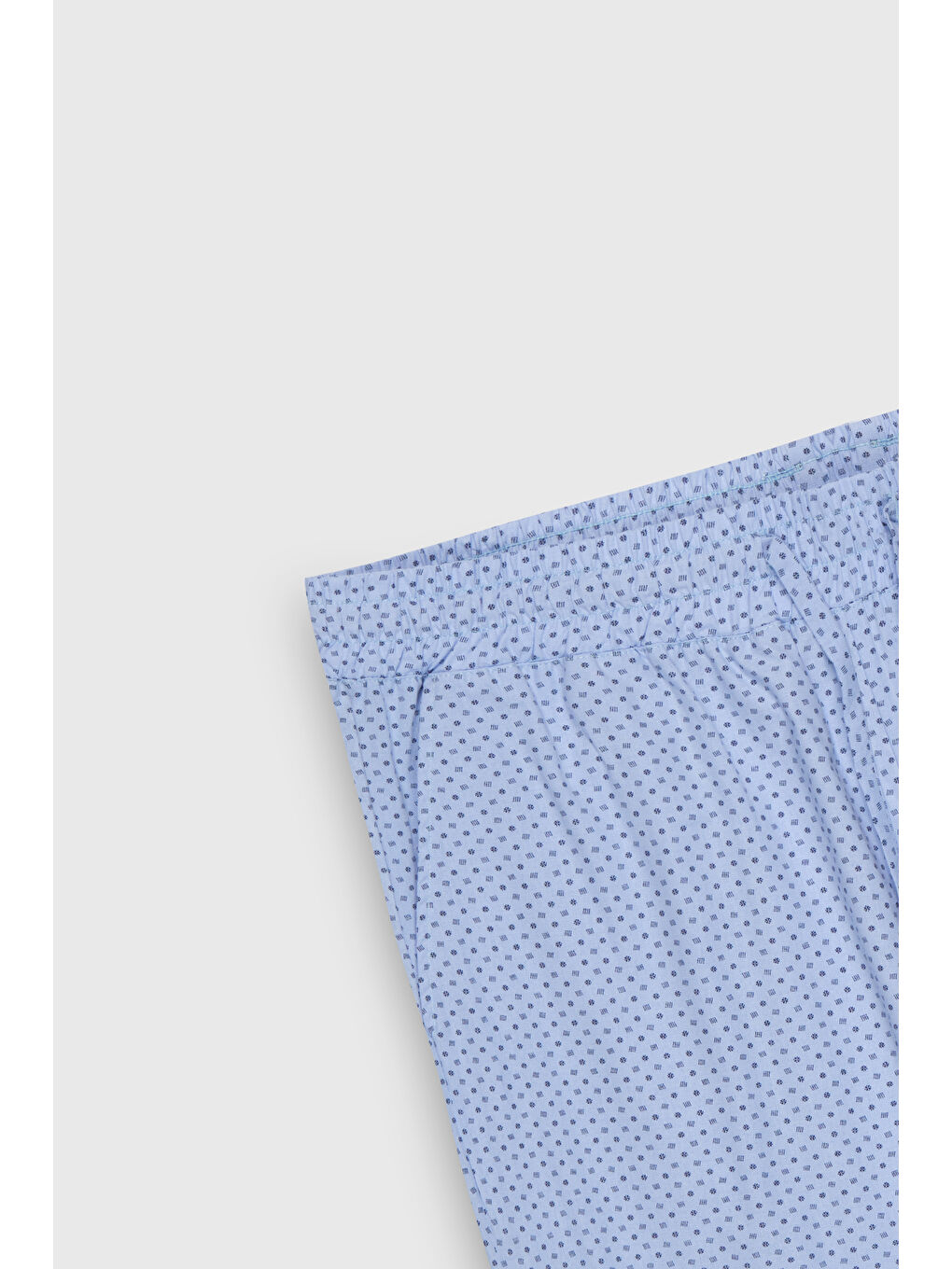 Erkek Lacivert-Mavi 2'li %100 Pamuk Slim Fit Dar Kesim Bisiklet Yaka Desenli Cepli Pijama Şort-5