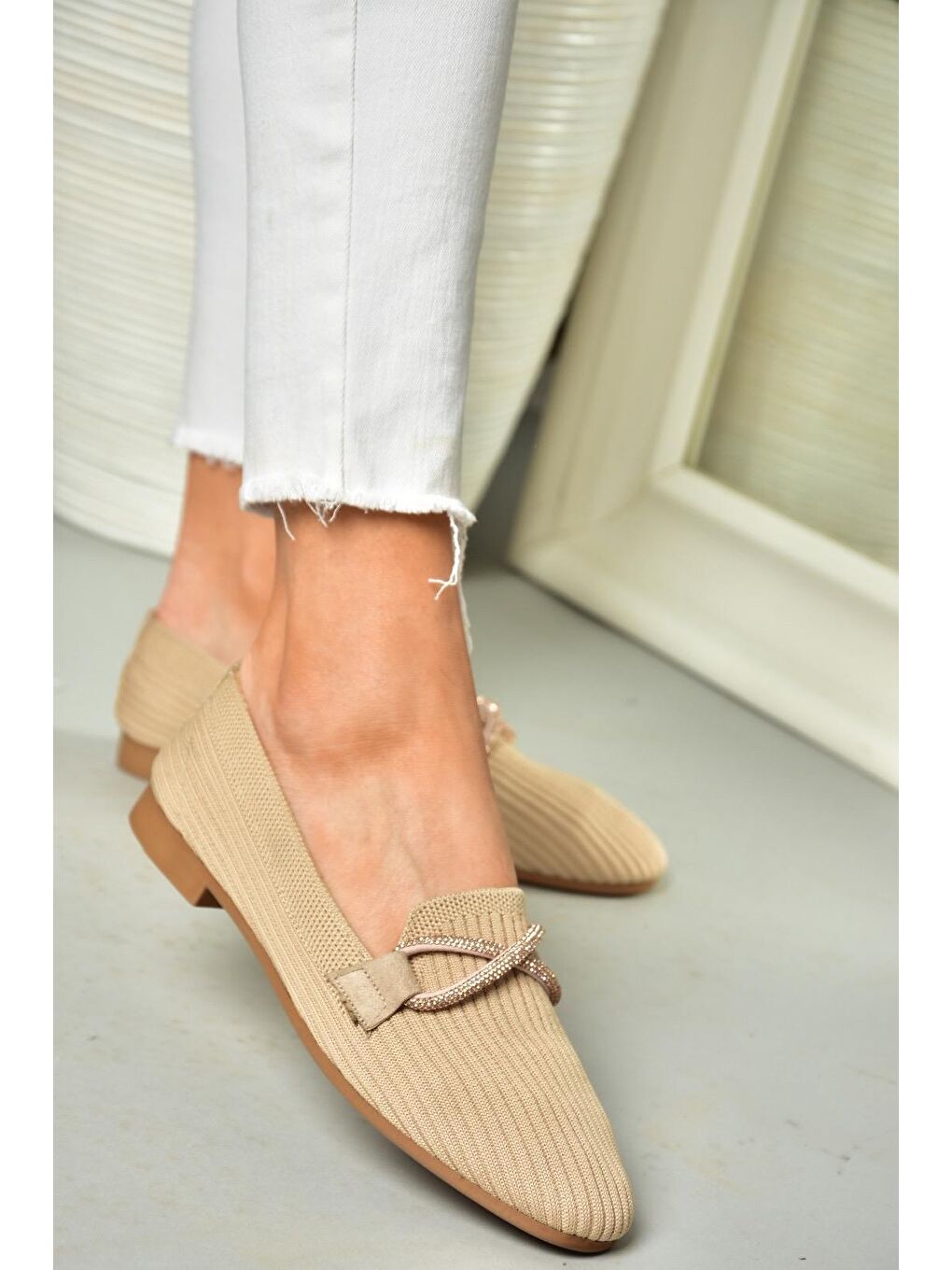 Bej S2504102 Ten Kadın Babet-1