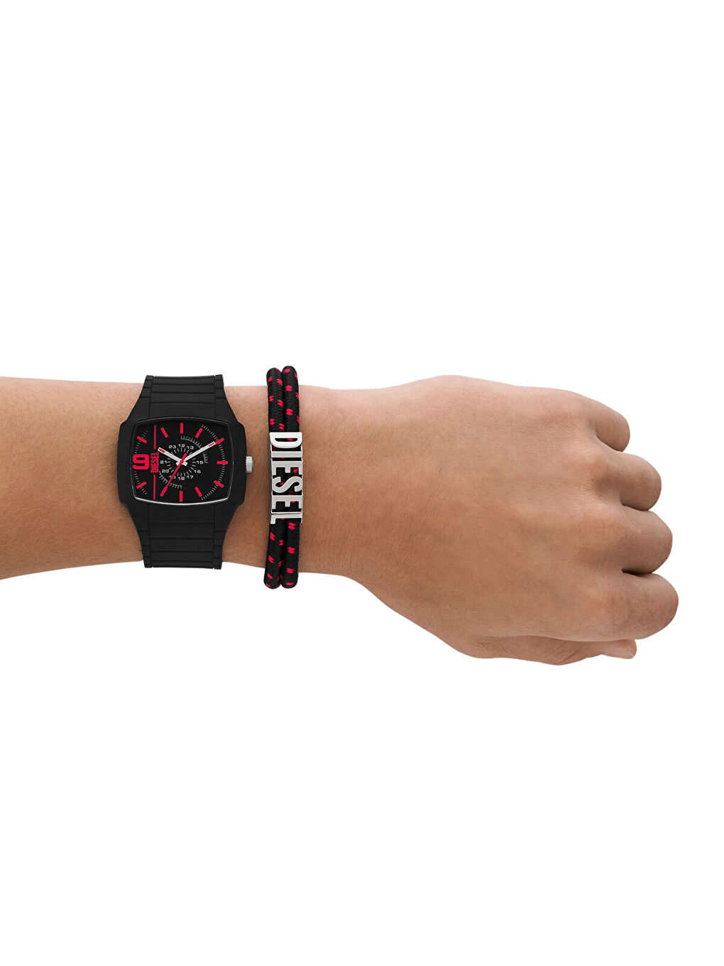 Siyah DZ2191SET Erkek Kol Saati ve Bileklik Seti-3