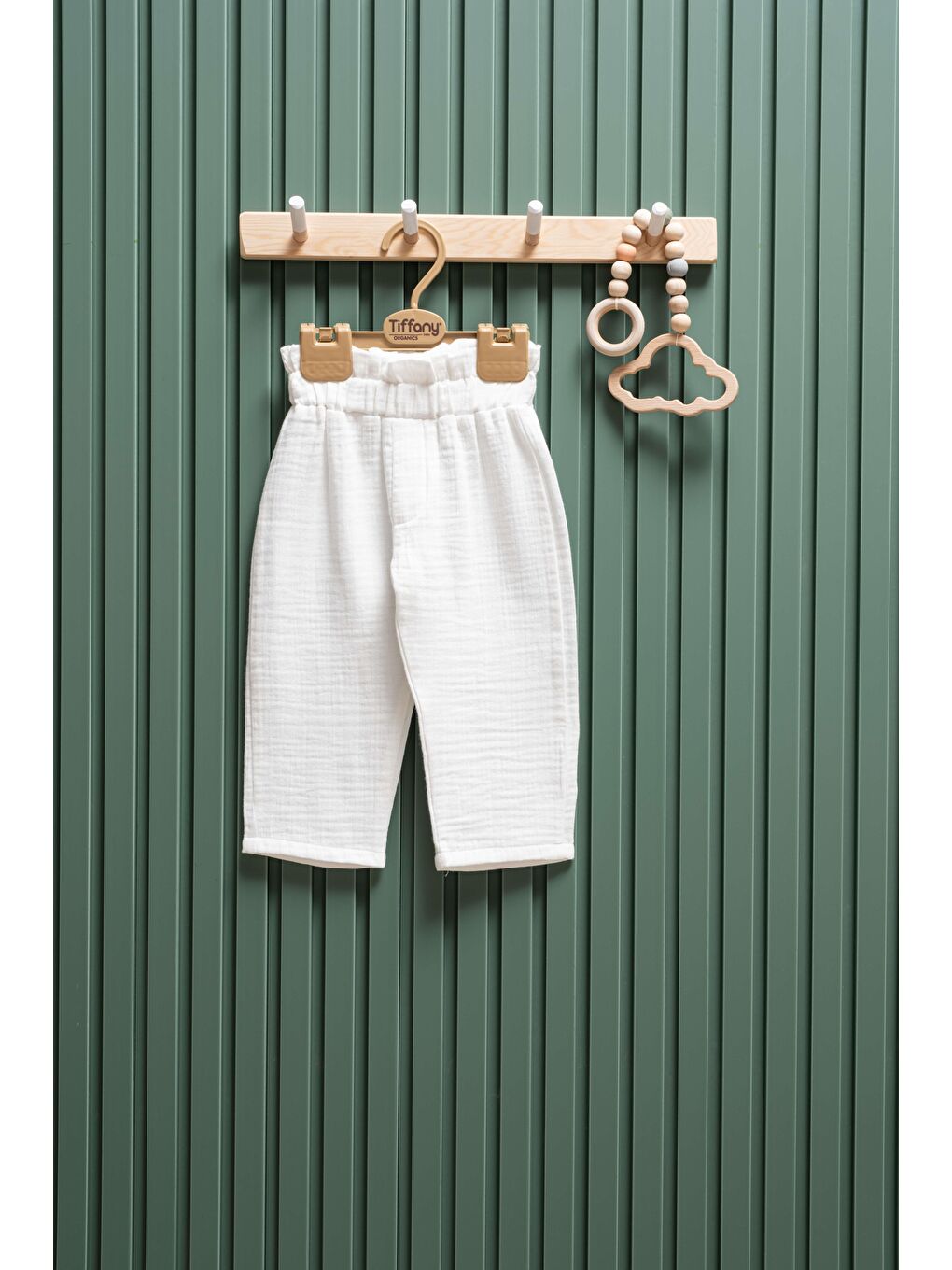 Ekru Kız Bebek Müslin Fırfırlı Alt 6 Ay 3 Yaş %100 Pamuk