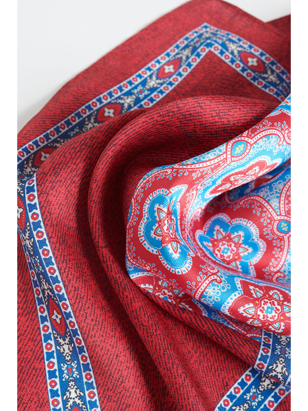 Erkek Bordo Desenli Mendil-1