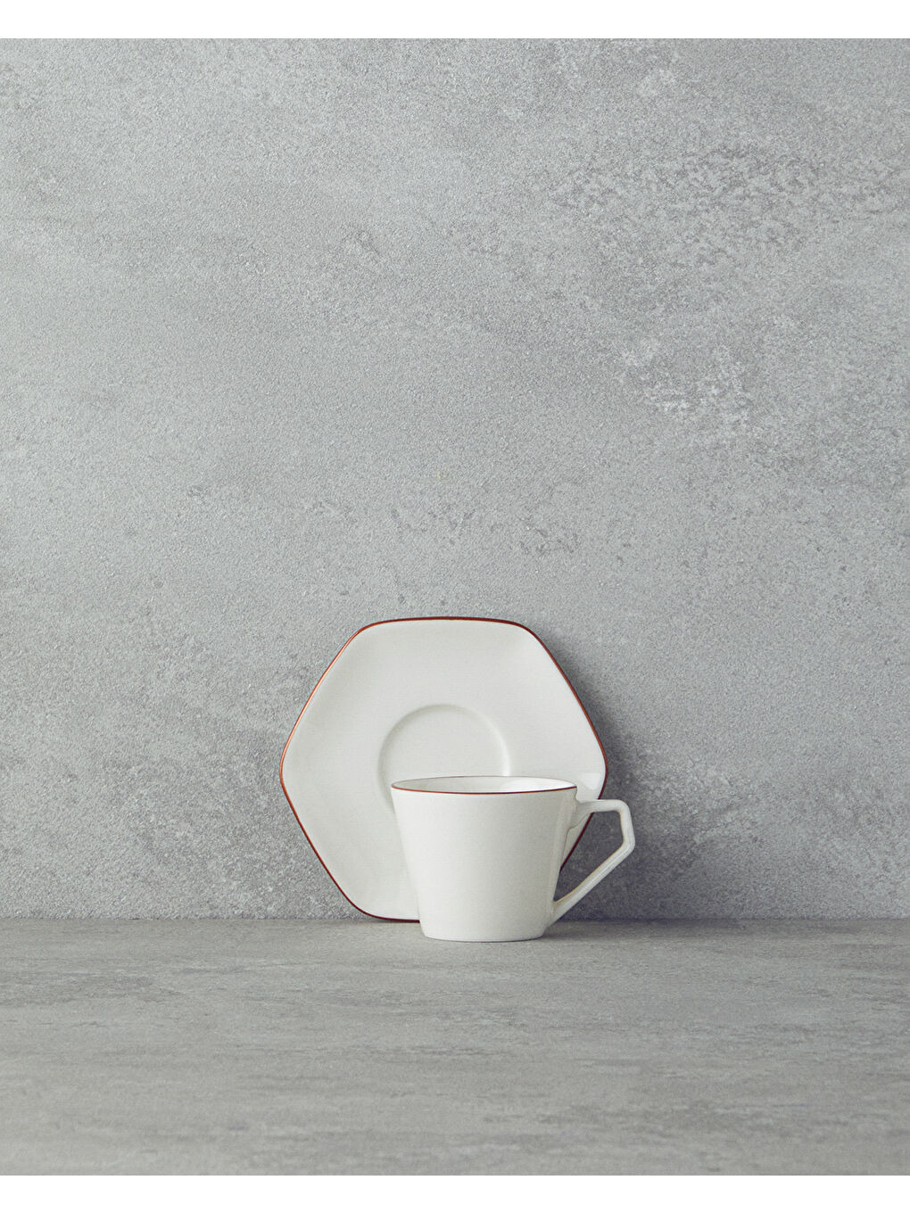 Sarı Marlin Bone Porselen Kahve Fincan Takımı 12 Parça 6 Kişilik Rose Gold-1