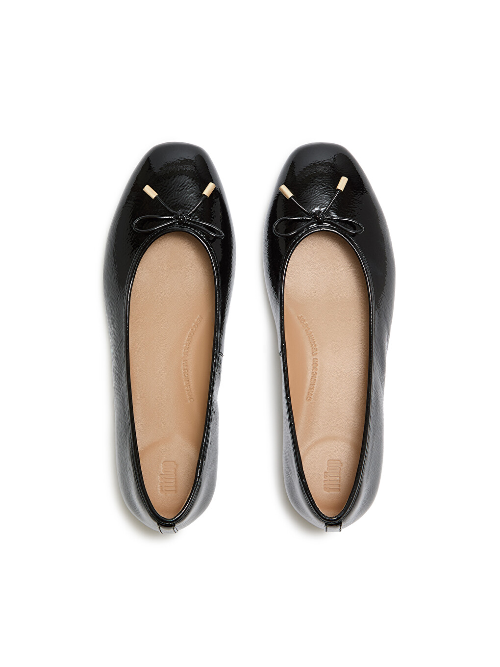 Siyah Kadın Babet A0K-001/E19 DELICATO Bow Soft Leather Ballet Flats-2