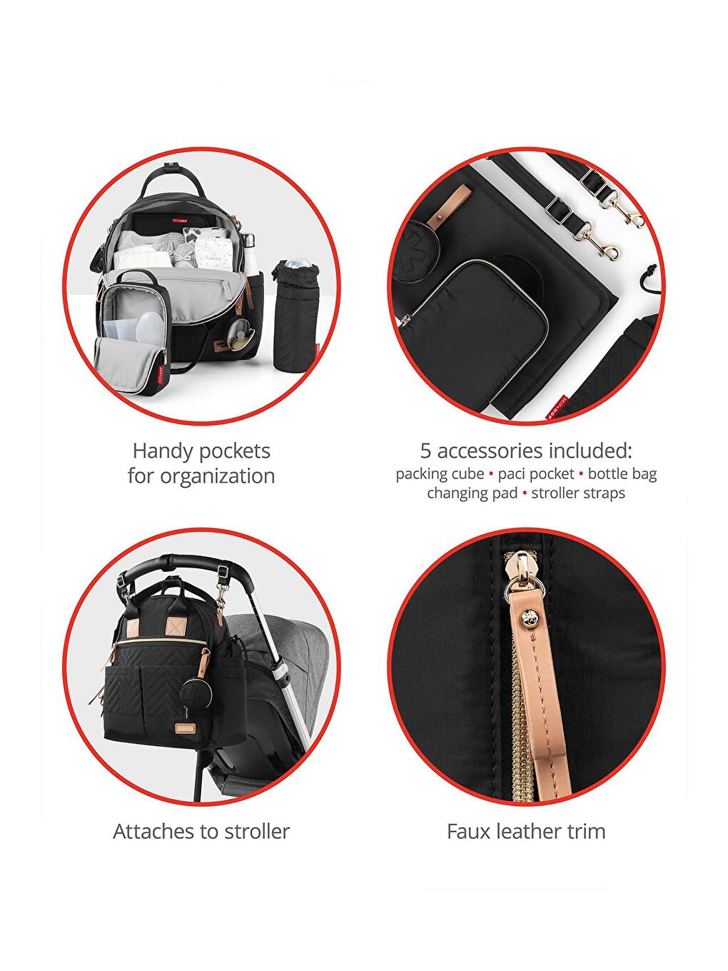 Main Frame 6 Bölmeli Sırt Çantası – Siyah-5