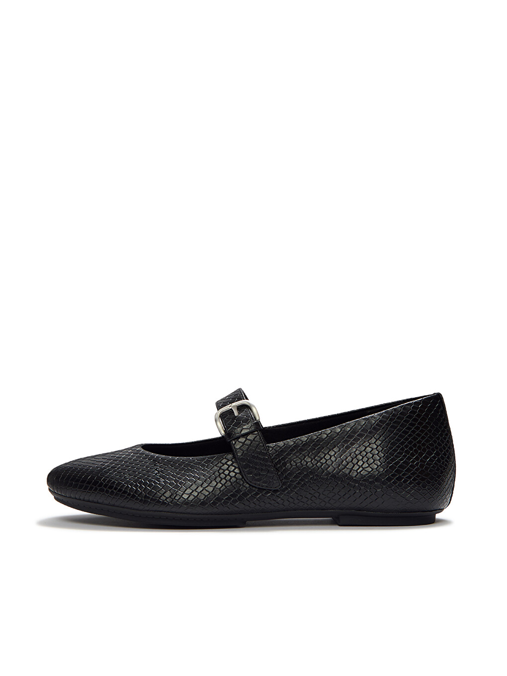 Siyah Kadın Babet AAF-090 DELICATO Snake Mary Janes All Black