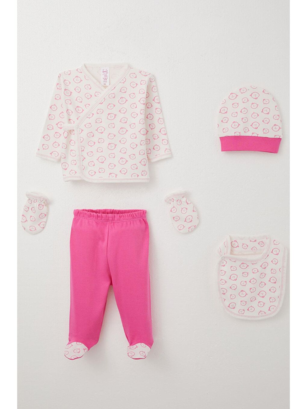 Kız Bebek Hastane Çıkışı 5 Li Sevimli Bebek Ayıcık Ekru (0-3 Ay)