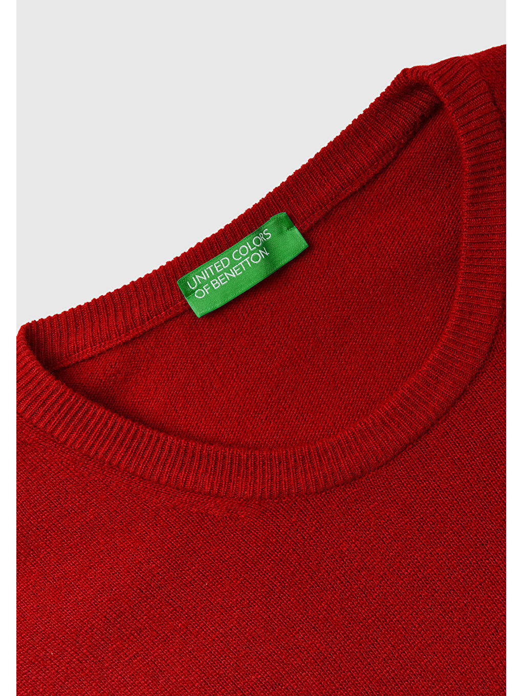 United Colors Of Benetton Bordo Erkek Bordo Bisiklet Yaka Merino Kazak - 5