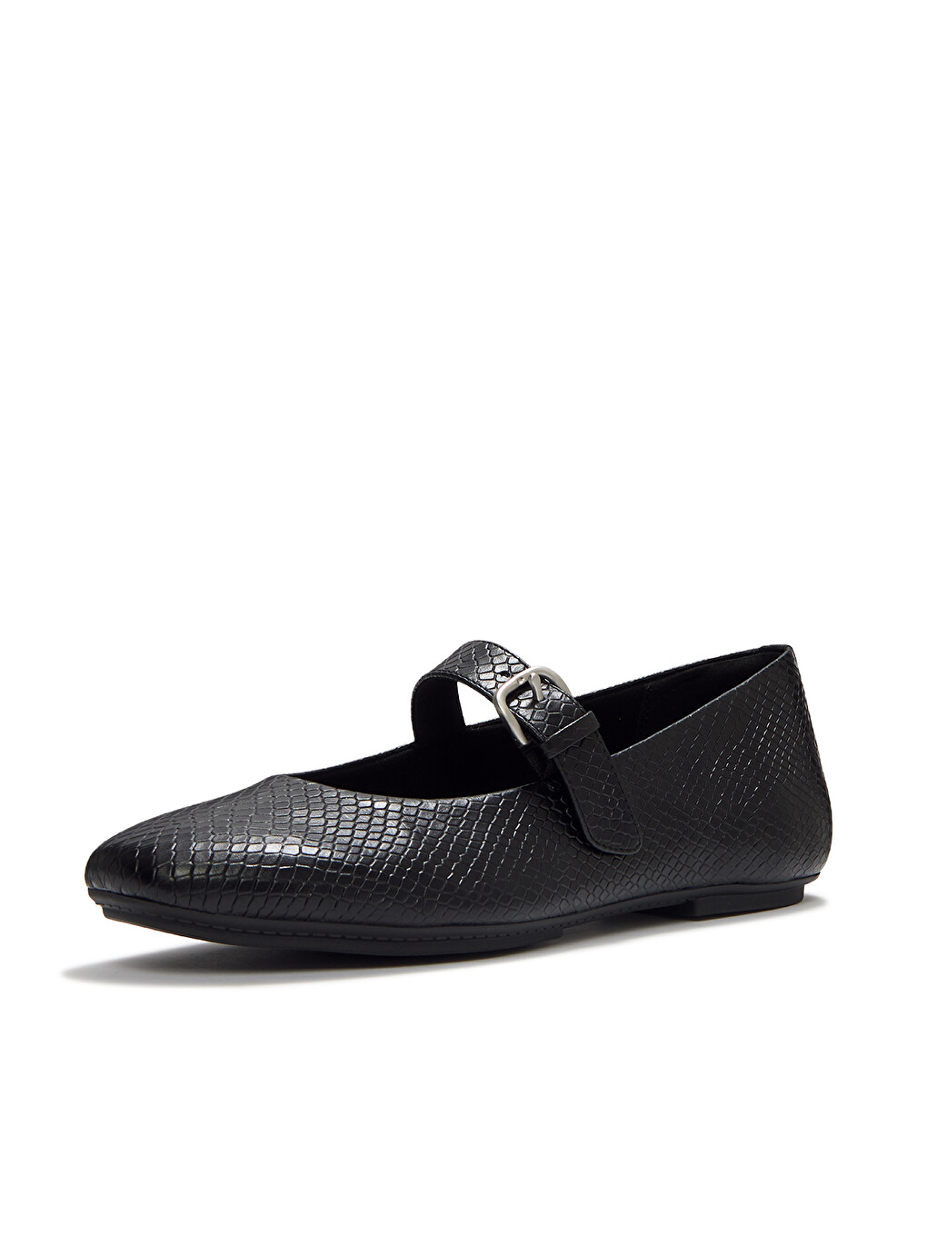 Siyah Kadın Babet AAF-090 DELICATO Snake Mary Janes All Black-5