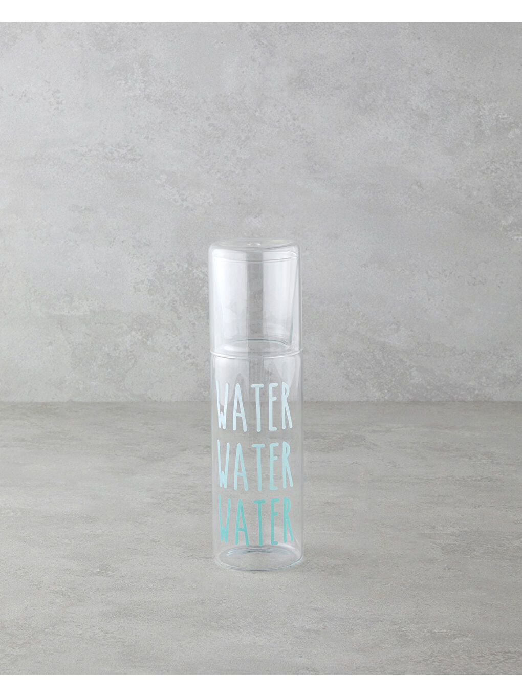 Watery Cam Başucu Sürahi 750 ml + 250 ml Mavi