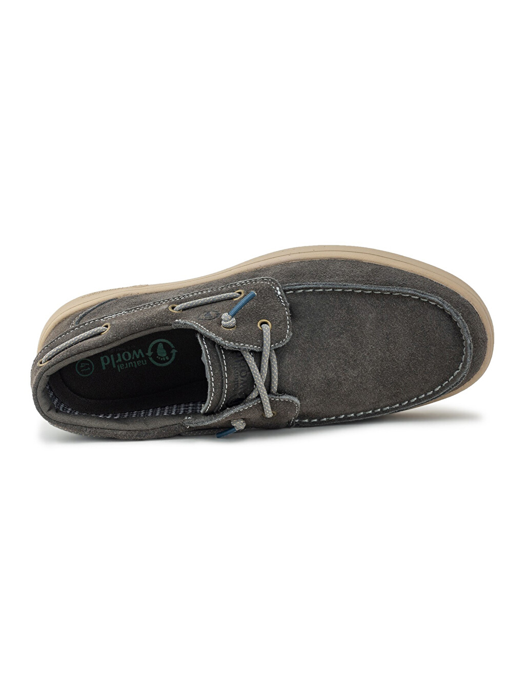 Gri Erkek Klasik Ayakkabı 8453 NAUTICO SUEDE NATURALIGHT-4