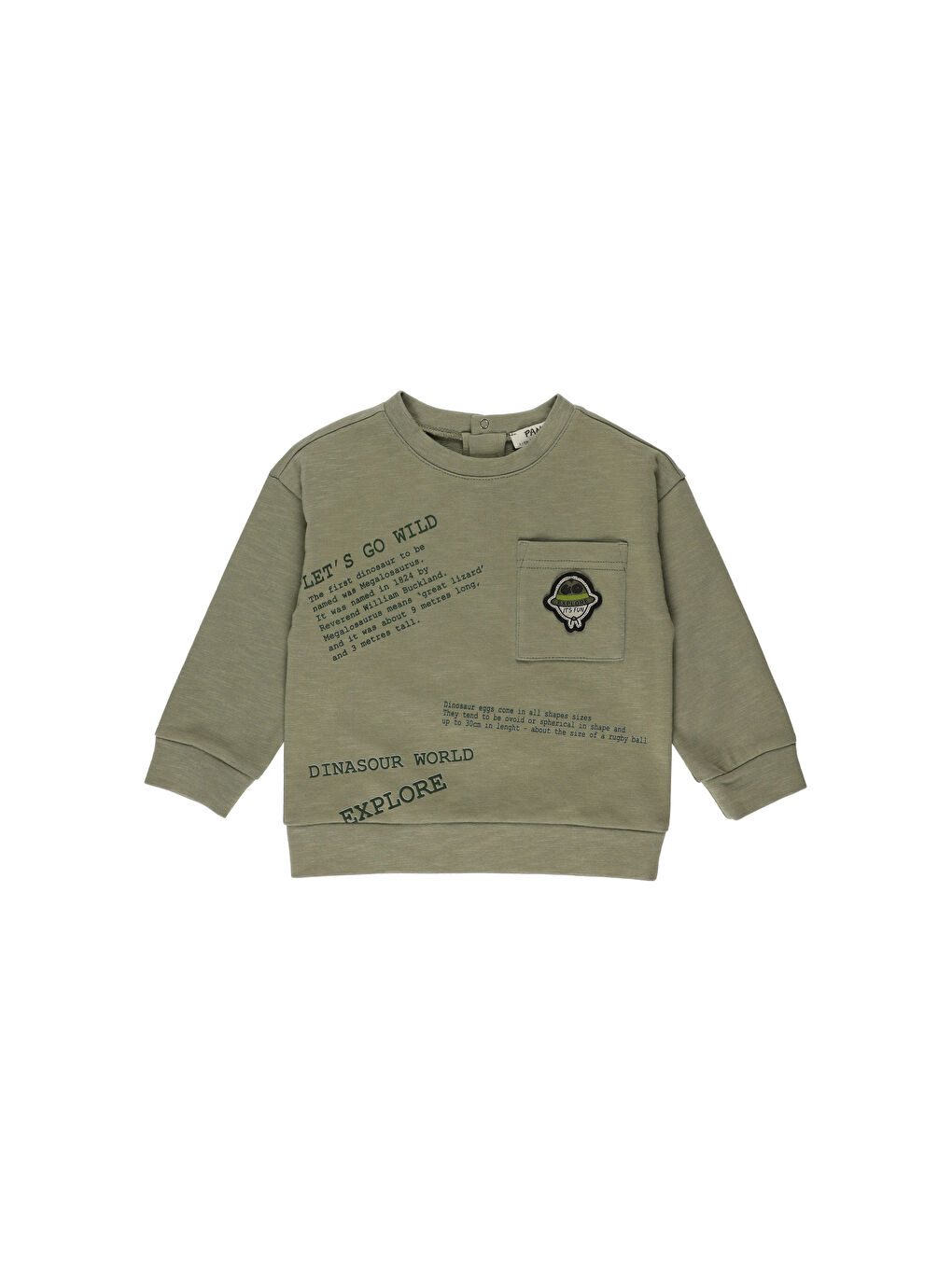 Yeşil Erkek Çocuk Bisiklet Yakalı Sweatshirt