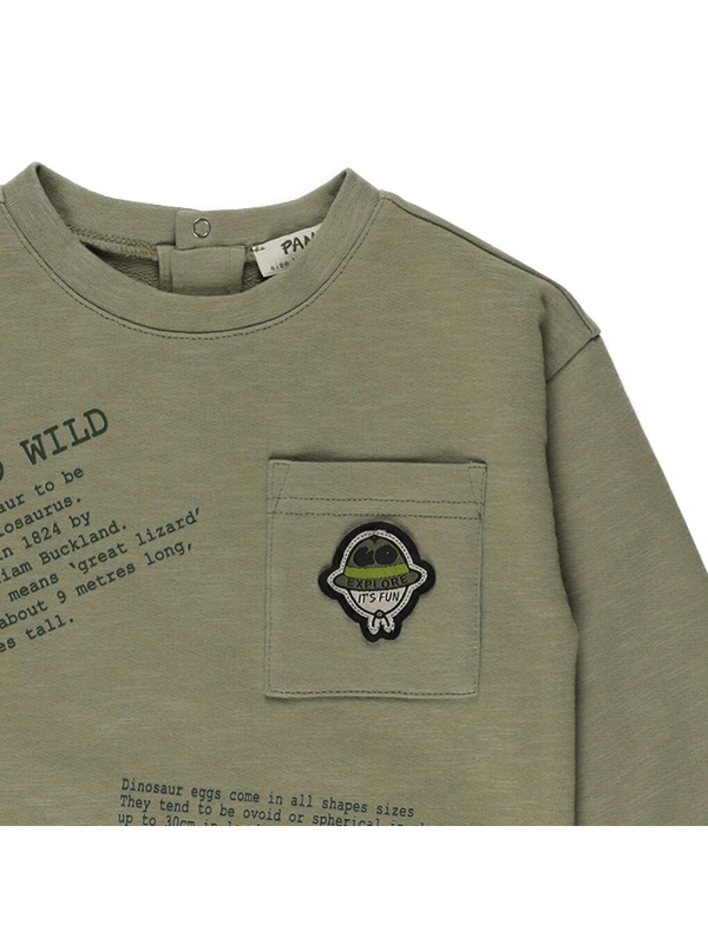 Yeşil Erkek Çocuk Bisiklet Yakalı Sweatshirt-2