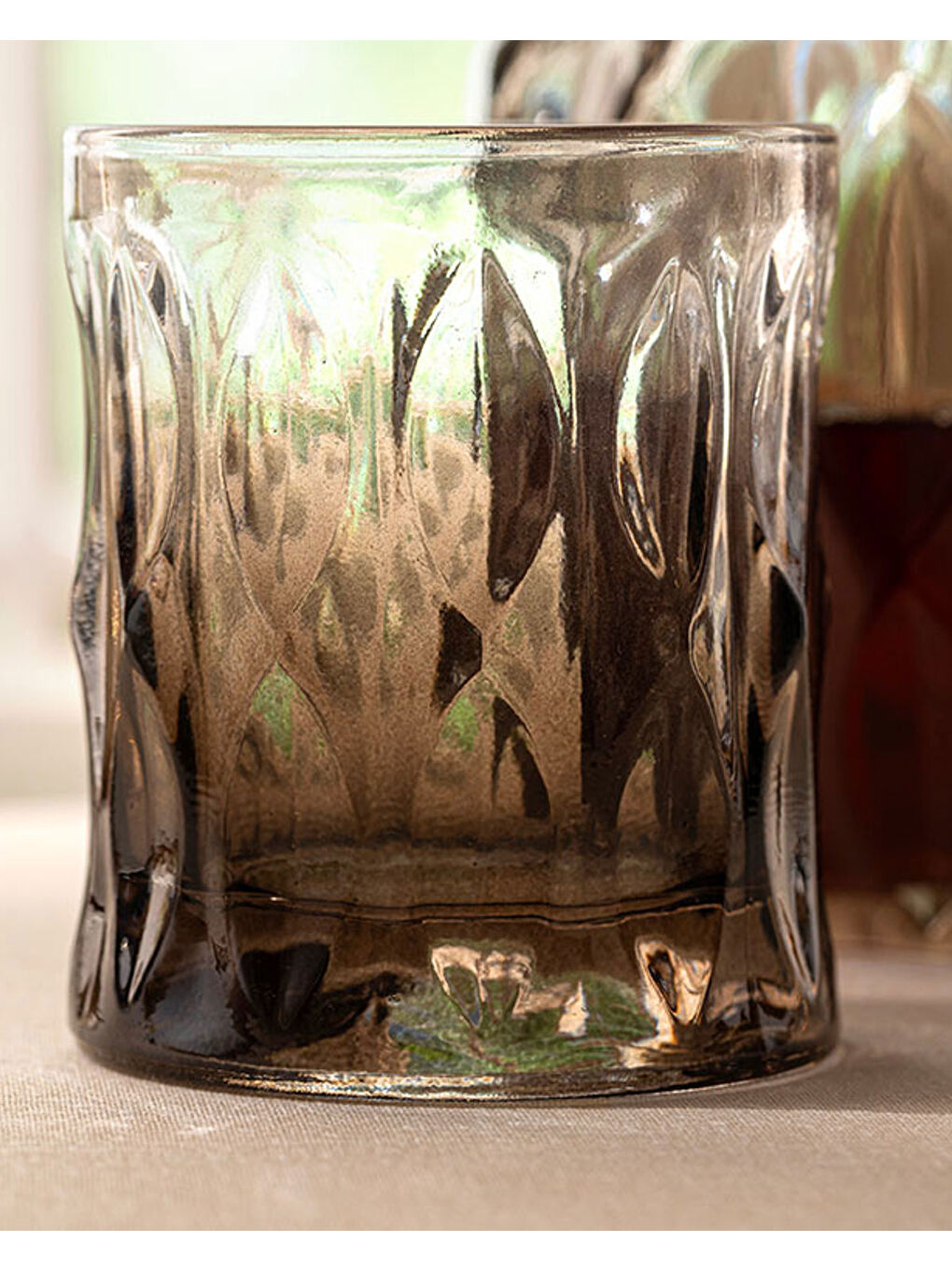 Sarı Blaze 3 Parça Cam Karaf Amber-1