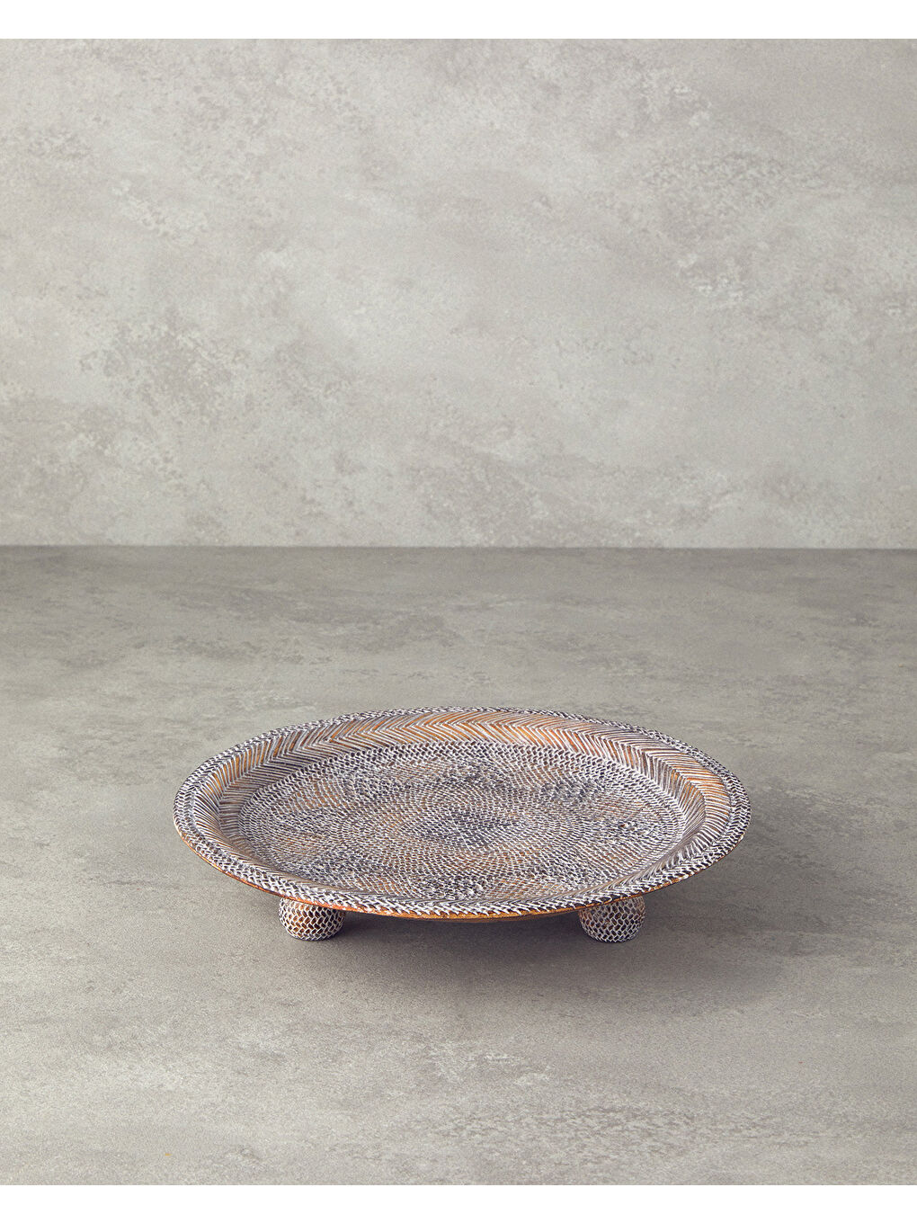 Kahverengi Cozy Polyresin Dekoratif Tepsi Kahve