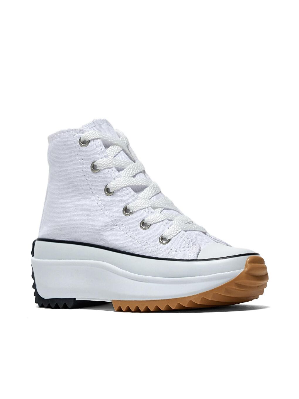 Çocuk Unisex Beyaz Rahat Kalıp Bağcıklı Uzun Spor Ayakkabı