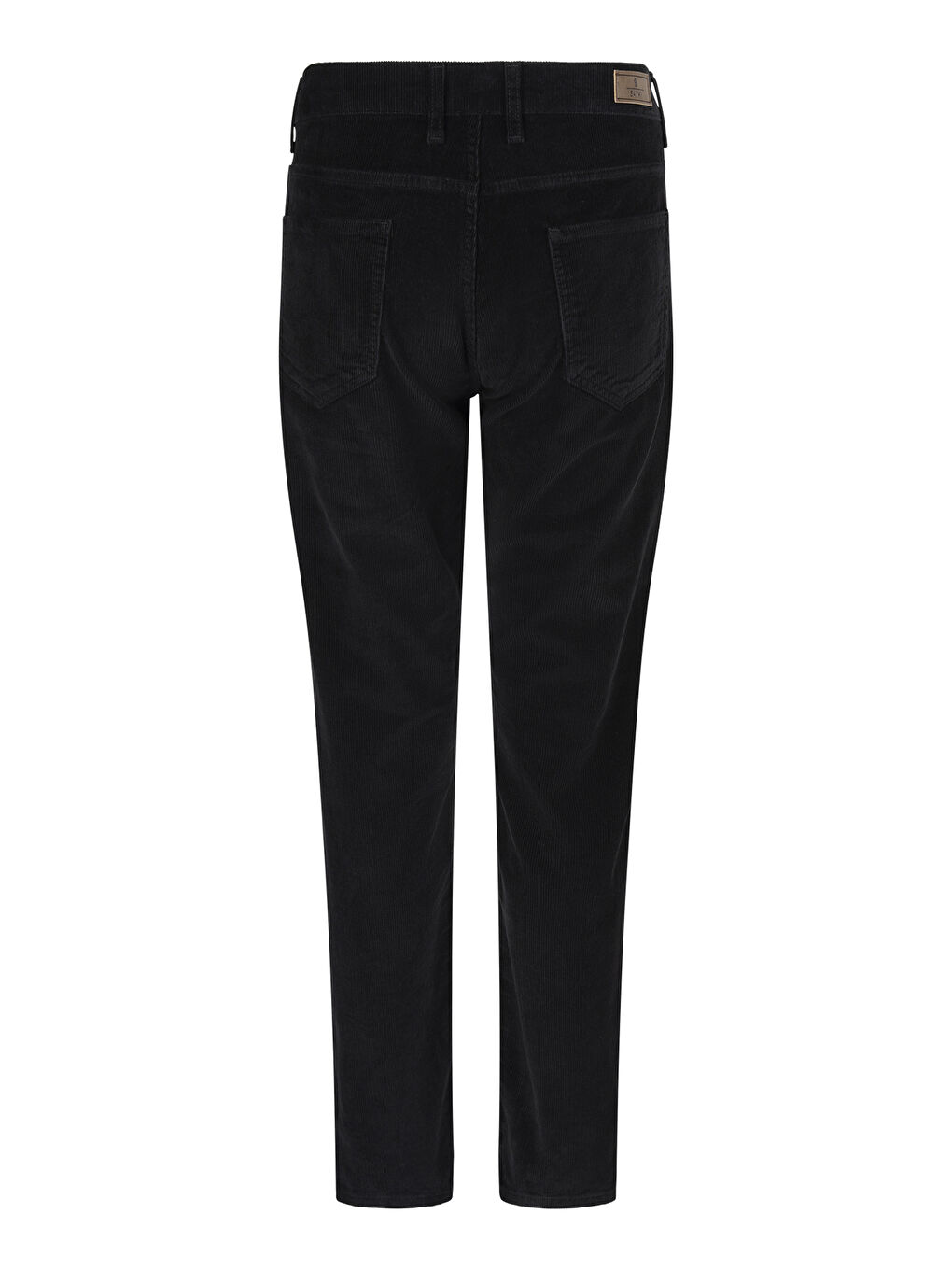 Siyah Dinamik Fit 5 Cep Kadife Pantolon-1