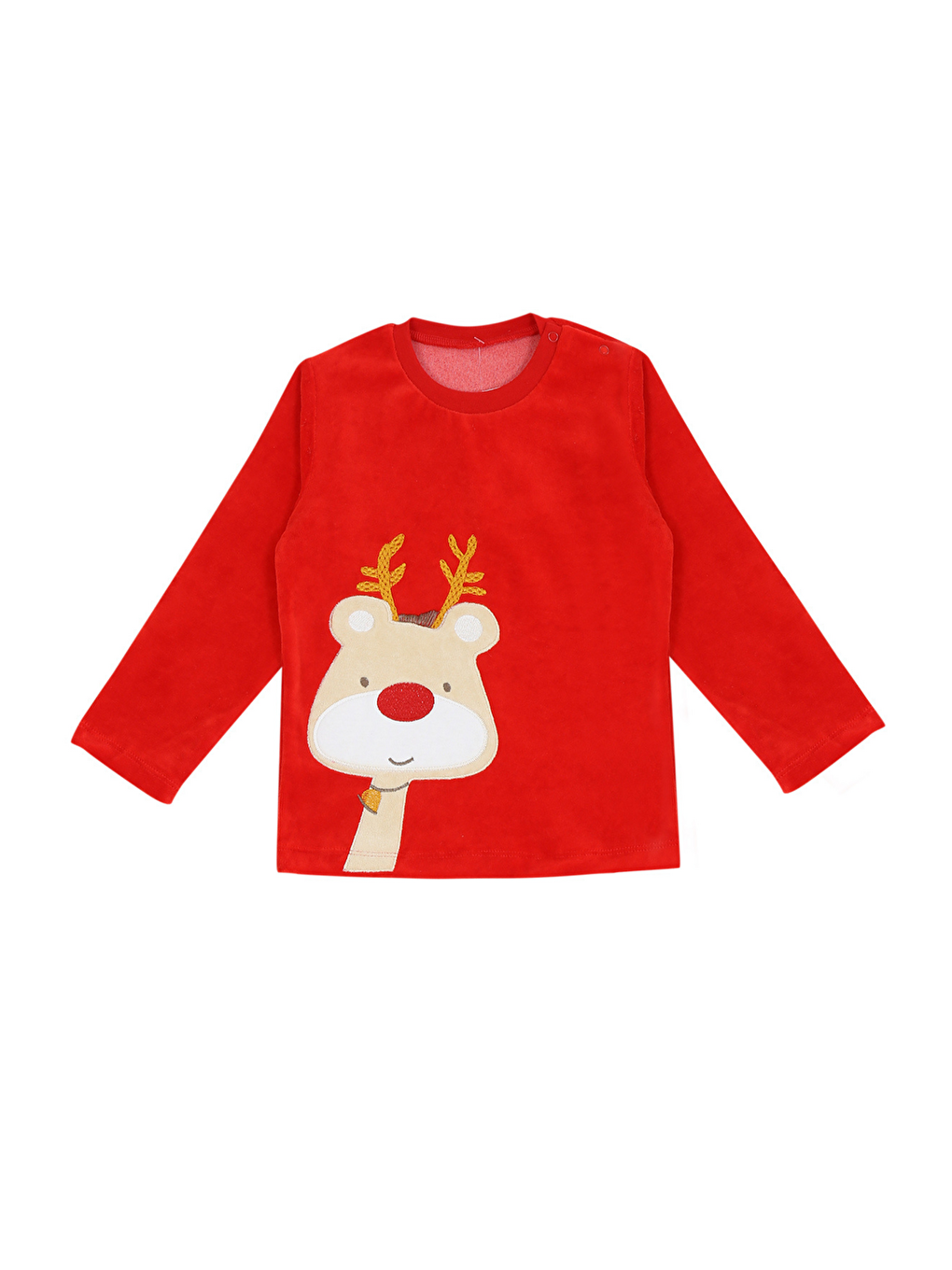 Kırmızı Bisiklet Yaka Erkek Bebek 3'lü Takım-1