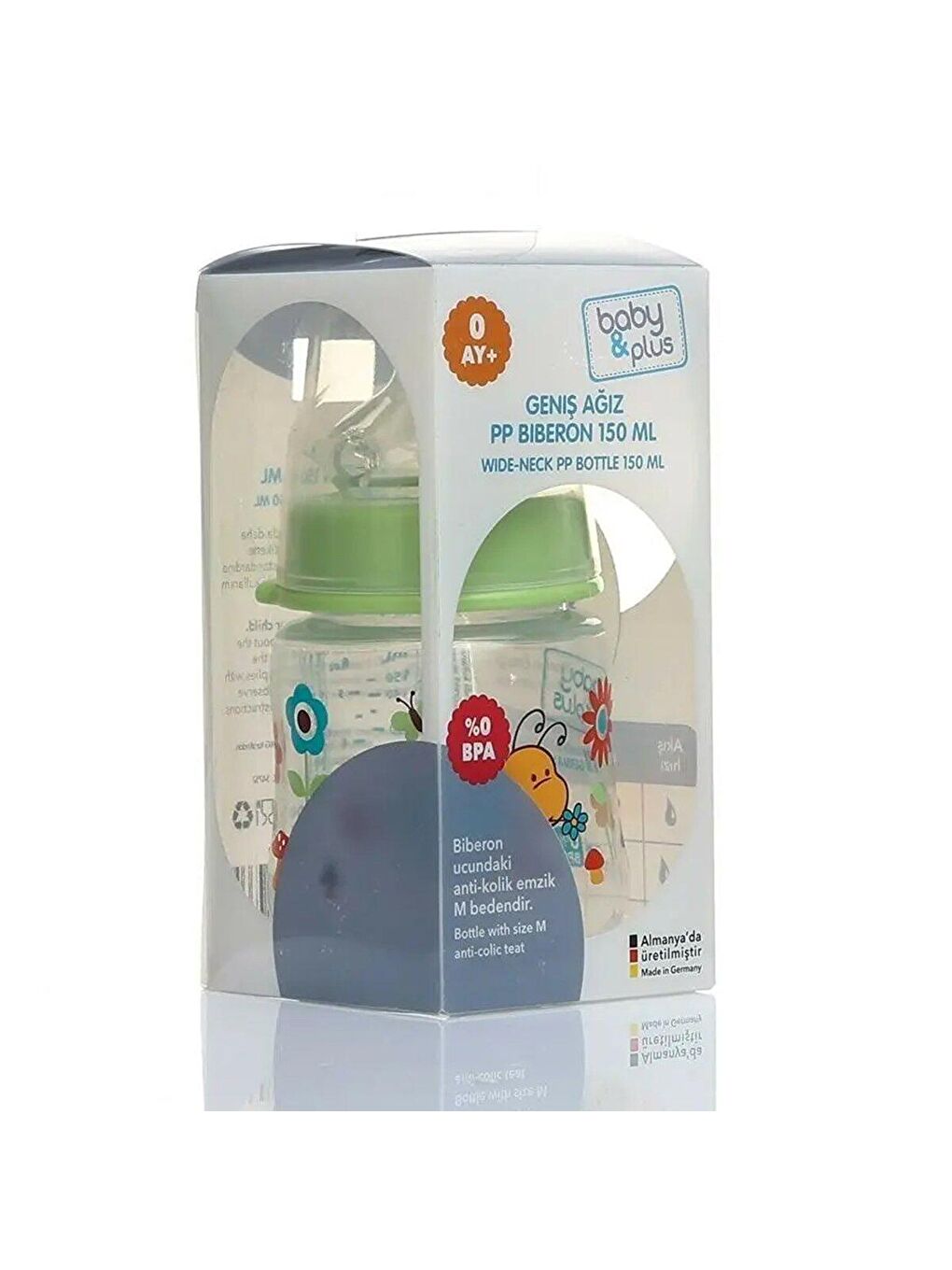 Desenli Geniş PP Biberon 150 ml-1