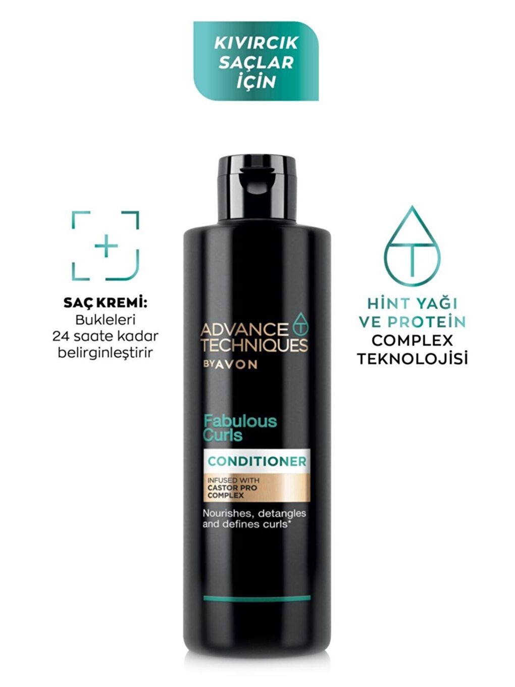 AVON Advance Techniques Bukle Belirginleştirici Saç Kremi 250 Ml. Üçlü Set - 2