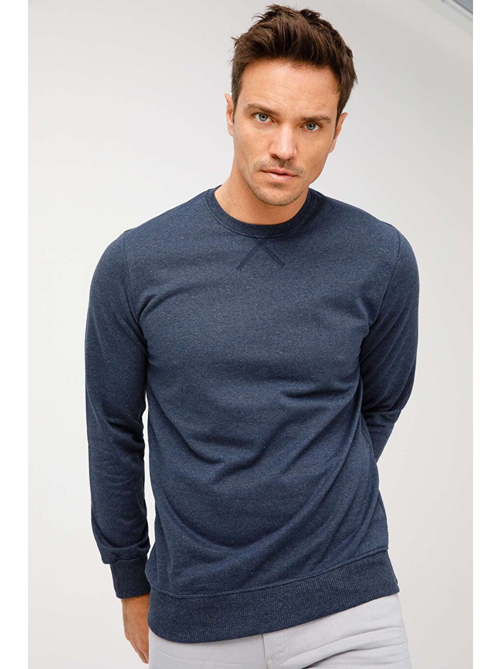 Mavi Erkek İndigo Modernfit / Ekstra Dar Kalıp Bisiklet Yaka Sweatshirt-2