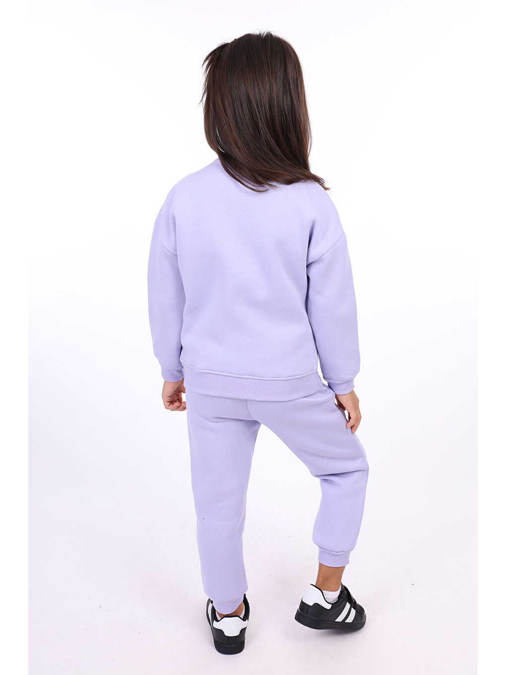 Lila Kız Çocuk Nakışlı Eşofman Takım-1