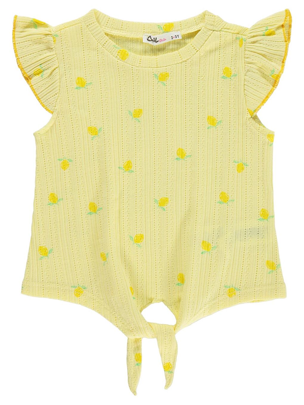 Girls Limon Desenli 2-5 Yaş Tişört - Sarı