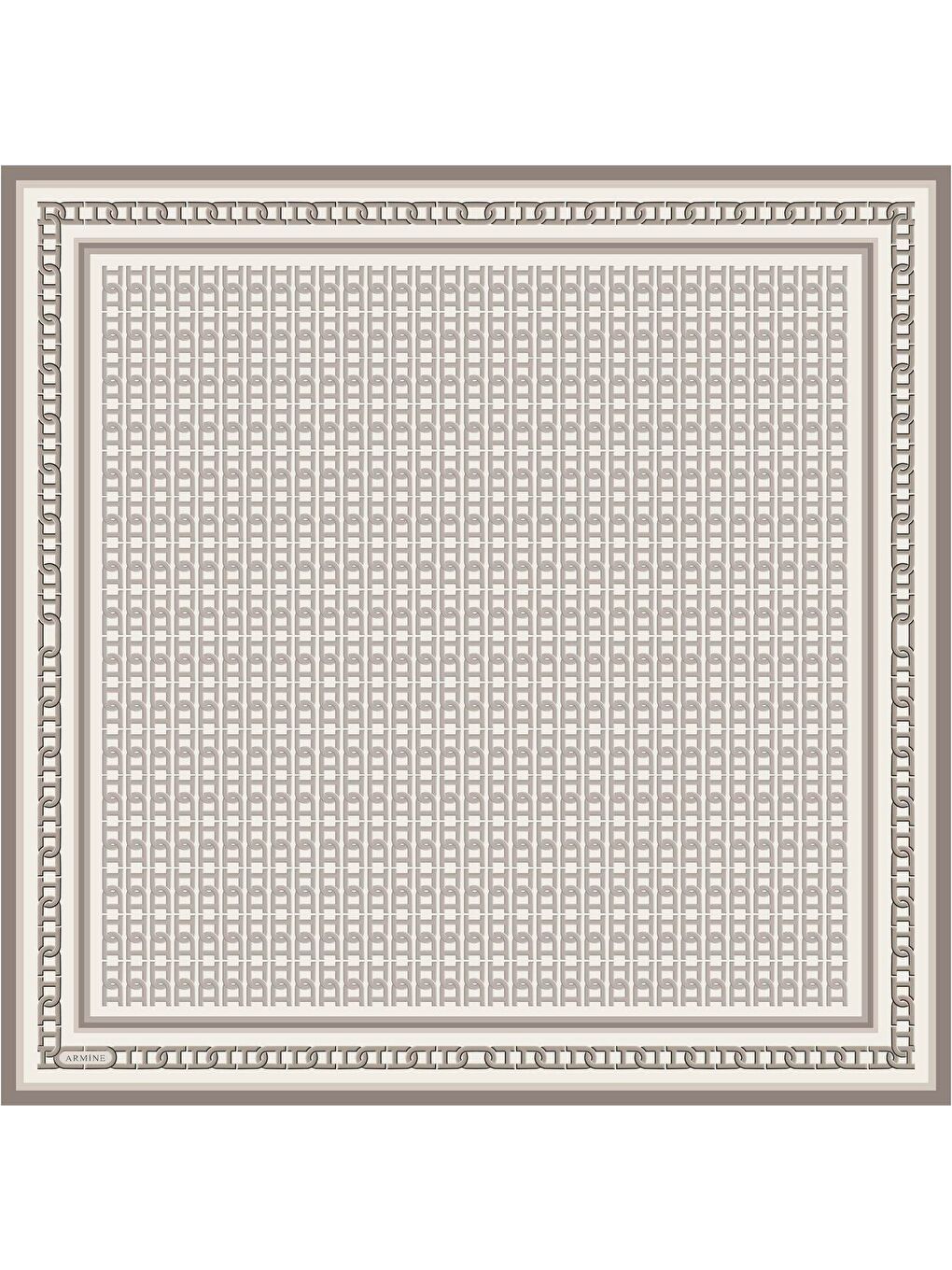 Kahverengi Çiçek Desenli Saf İpek Sura Eşarp 9301 05-3