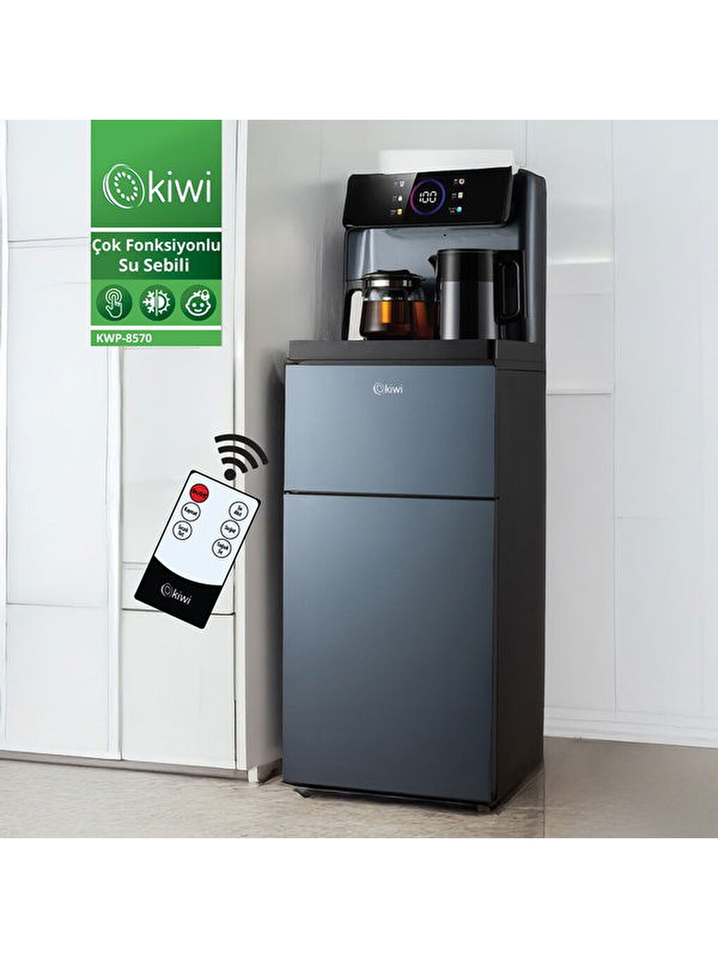 KWP-8570 Çok Fonksiyonlu Su Sebili - Gri