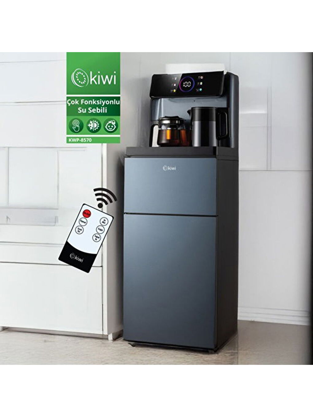 KWP-8570 Çok Fonksiyonlu Su Sebili - Gri-1