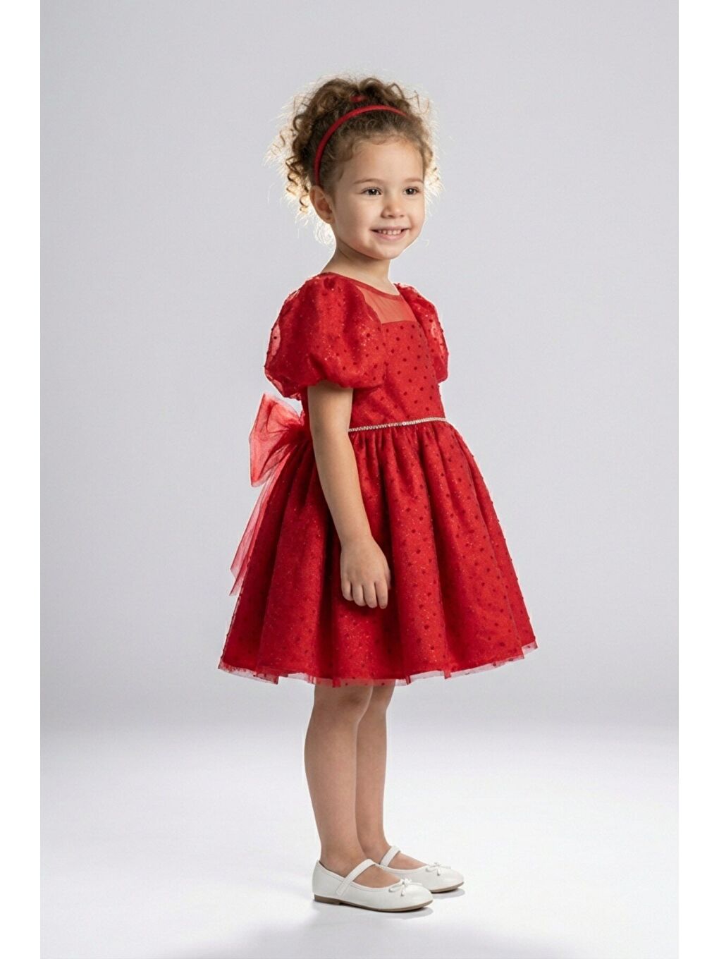 Kırmızı Kız Çocuk Abiye-2