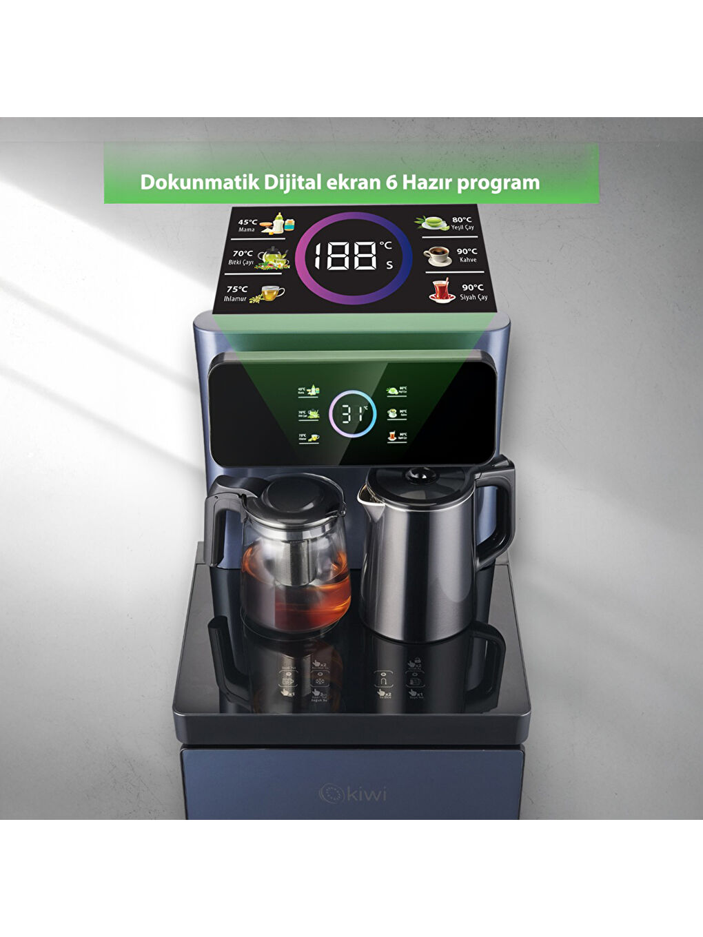 KWP-8570 Çok Fonksiyonlu Su Sebili - Gri-3