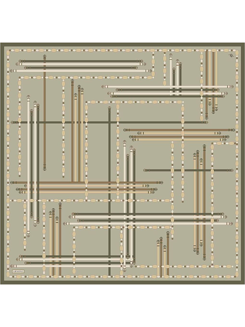 Yeşil Saf İpek Sura Eşarp 9407D 32-3