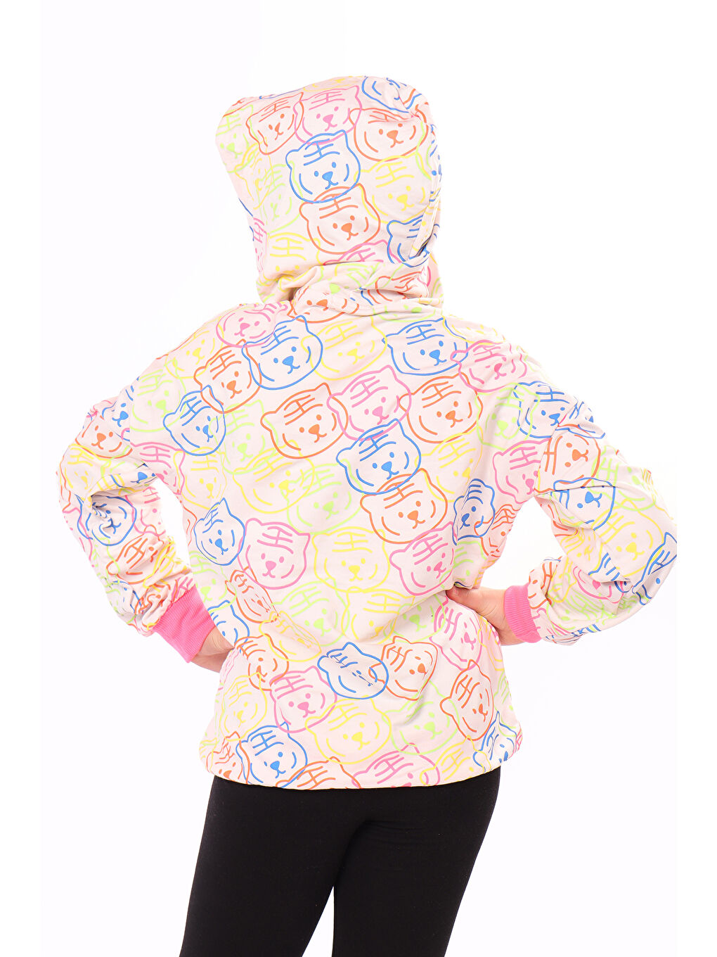 Toontoykids Pembe Kız Çocuk Komple Baskılı Sweatshirt - 1