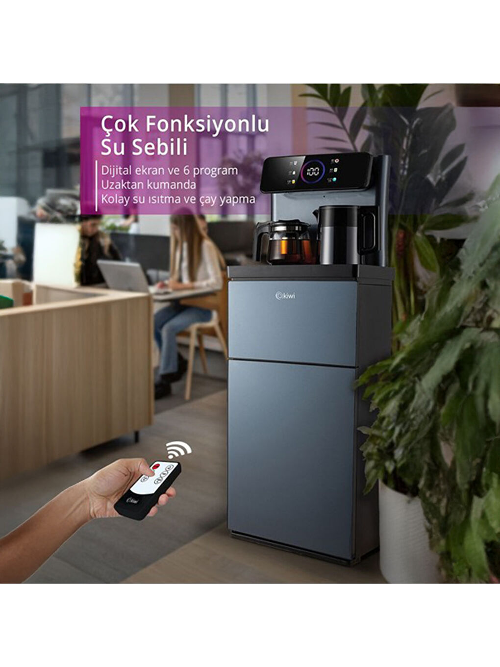 KWP-8570 Çok Fonksiyonlu Su Sebili - Gri-7