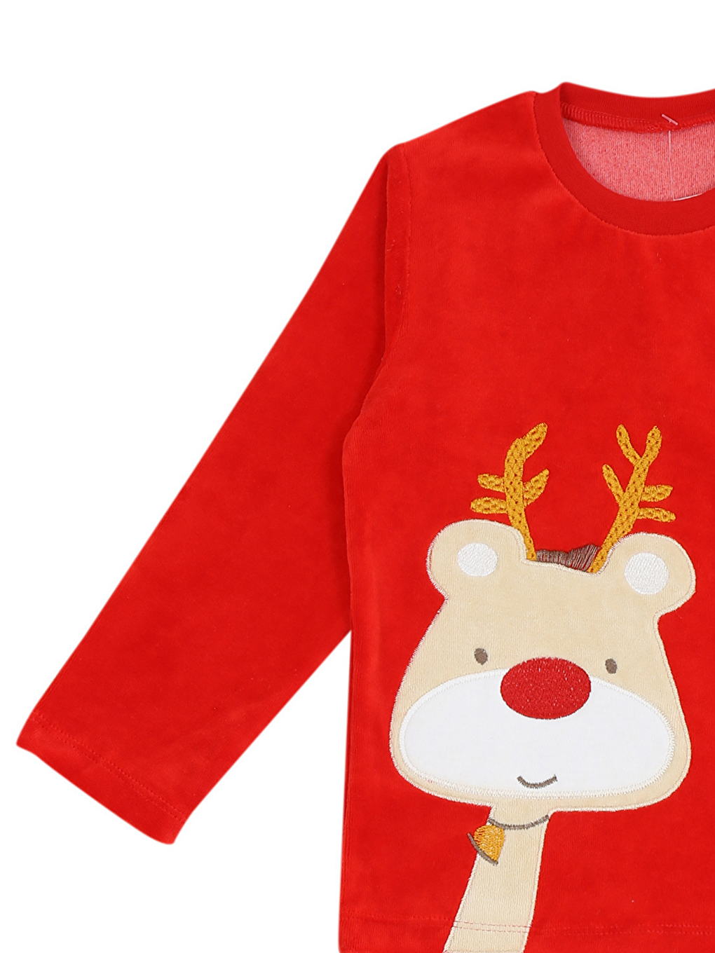 Kırmızı Bisiklet Yaka Erkek Bebek 3'lü Takım-3